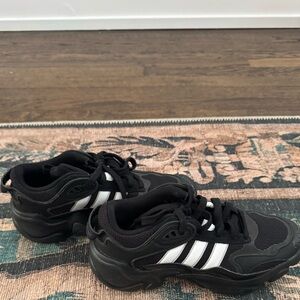 Adidas Black Sneakers with White Stripes